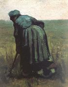 Vincent Van Gogh Peasant Woman Digging (nn04) painting
